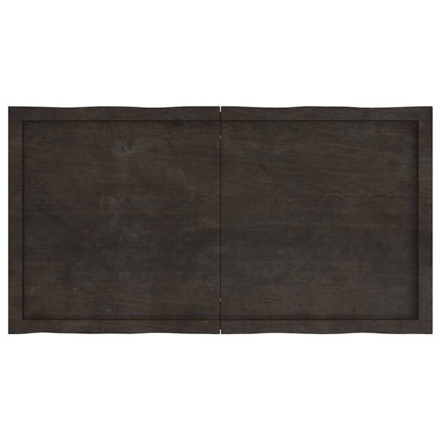 Berkfield Home Table Top Dark Grey 120x60x(2-4) cm Treated Solid Wood Live Edge - image 1