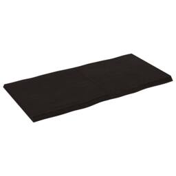 Berkfield Home Table Top Dark Grey 120x60x(2-4) cm Treated Solid Wood Live Edge - thumbnail 3