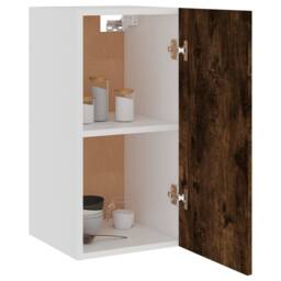Berkfield Home Hanging Cabinet Smoked Oak 29.5x31x60 cm Engineered Wood in Brown - thumbnail 4