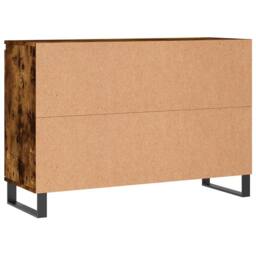 Berkfield Home Sideboard Smoked Oak 104x35x70 cm Engineered Wood in Brown - Size: 104 x 35 x 70 cm - thumbnail 8