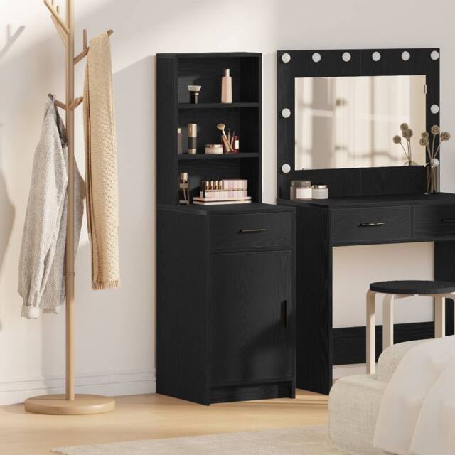 Berkfield Home Highboard in Black Oak - 40x41x135 cm, Made from Engineered Wood - Size: 40 x 41 x 135 cm - image 1