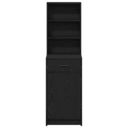 Berkfield Home Highboard in Black Oak - 40x41x135 cm, Made from Engineered Wood - Size: 40 x 41 x 135 cm - thumbnail 6