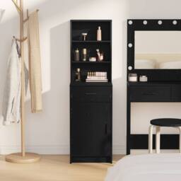Berkfield Home Highboard in Black Oak - 40x41x135 cm, Made from Engineered Wood - Size: 40 x 41 x 135 cm - thumbnail 4