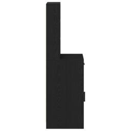 Berkfield Home Highboard in Black Oak - 40x41x135 cm, Made from Engineered Wood - Size: 40 x 41 x 135 cm - thumbnail 7