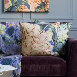 Voyage Maison Parcevall Floral Printed Cushion in Coral - Size: 55 cm x 55 cm - thumbnail 2