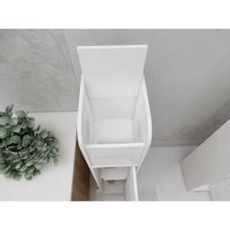 KORVIXA Bathroom Storage Unit White PVC Bathroom Cabinet - Size: W700mm x H650mm - thumbnail 5