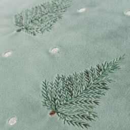 Furn Evergreen Classic Tree Embroidered Cushion in Green - Size: 43 cm x 43 cm - thumbnail 4