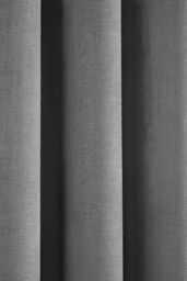 Fusion 'Strata' Triple-Woven Dimout Eyelet Curtains in Silver - Size: 229 cm width x 229 cm drop - thumbnail 4