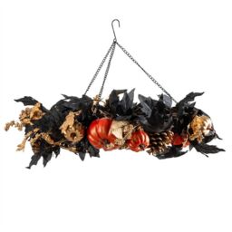 Scottish Everlastings Ltd 55cm Premium Hanging Wreath Black / Gold - thumbnail 3