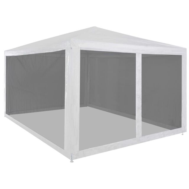 Berkfield Home Party Tent with 4 Mesh Sidewalls 4x3 m in White - image 1