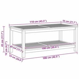 Berkfield Home Elegant Coffee Table 70x40x45 cm Solid Acacia Wood in Brown - Size: 70 x 40 x 45 cm - thumbnail 9