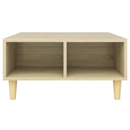 Berkfield Home Coffee Table Sonoma Oak 60x60x30 cm Engineered Wood in Brown - Size: 60 x 60 x 30 cm - thumbnail 4