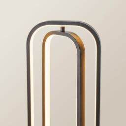 ValueLights Infinity Matte Black Revolving Integrated LED Floor Lamp - thumbnail 4