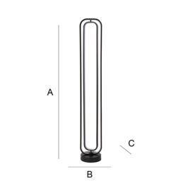 ValueLights Infinity Matte Black Revolving Integrated LED Floor Lamp - thumbnail 9