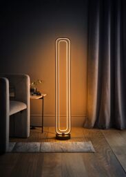 ValueLights Infinity Matte Black Revolving Integrated LED Floor Lamp - thumbnail 2