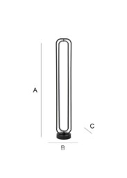 ValueLights Infinity Matte Black Revolving Integrated LED Floor Lamp - thumbnail 8