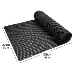 Marco Paul Non-Slip Sheet Mat & Rug in Black - Size: 70 cm x 175 cm - thumbnail 2