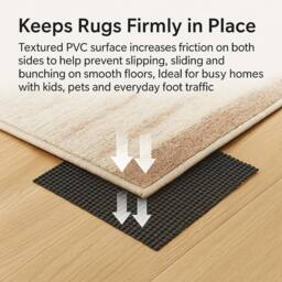 Marco Paul Non-Slip Sheet Mat & Rug in Black - Size: 70 cm x 175 cm - thumbnail 5