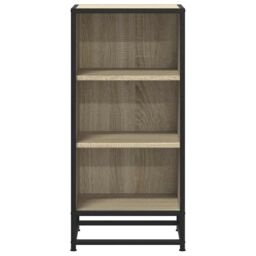Berkfield Home Sideboard Sonoma Oak 35.5x35x76 cm Engineered Wood & Metal in Brown - thumbnail 4