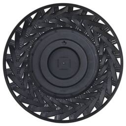 Wyld and Coco 60 cm Round Wall Mirror Black Synthetic Frame - thumbnail 3