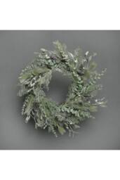 KDMD Frosted Pine & Mistletoe Wreath in Green - thumbnail 5