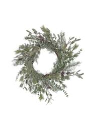 KDMD Frosted Pine & Mistletoe Wreath in Green - thumbnail 8
