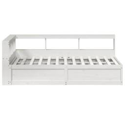 Berkfield Home Bookcase Bed without Mattress White 140x190cm Solid Wood Pine - Size: 140x190 cm - thumbnail 6