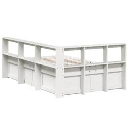 Berkfield Home Bookcase Bed without Mattress White 140x190cm Solid Wood Pine - Size: 140x190 cm - thumbnail 7