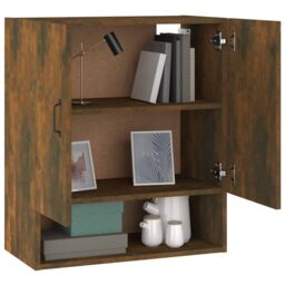 Berkfield Home Wall Cabinet Smoked Oak 60x31x70 cm Engineered Wood in Brown - Size: 60 x 31 x 70 cm - thumbnail 4