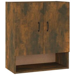 Berkfield Home Wall Cabinet Smoked Oak 60x31x70 cm Engineered Wood in Brown - Size: 60 x 31 x 70 cm - thumbnail 2