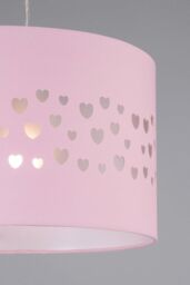 BHS Lighting Glow Hearts Easy Fit Light Shade in Pink - Size: 30 cm diameter x 21 cm high - thumbnail 3