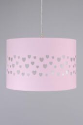 BHS Lighting Glow Hearts Easy Fit Light Shade in Pink - Size: 30 cm diameter x 21 cm high - thumbnail 2