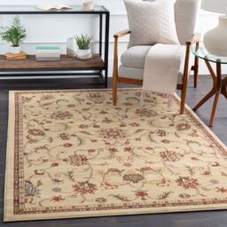 Livabliss Riley-Vintage Beige Brown Green Black Traditional Boho Living Dining Rug in Natural - Size: 120 cm x 160 cm - thumbnail 1
