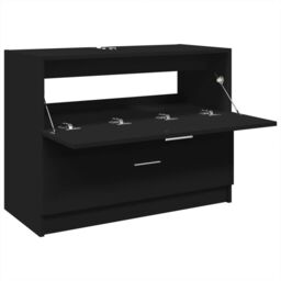 Berkfield Home Sink Cabinet Black 78x37x59 cm Engineered Wood - Size: 78 x 37 x 59 cm - thumbnail 5