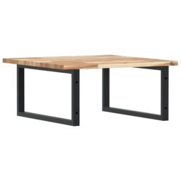 Berkfield Home Basin Shelf Wall Mounted Steel & Solid Wood Acacia in Brown - thumbnail 6