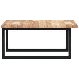 Berkfield Home Basin Shelf Wall Mounted Steel & Solid Wood Acacia in Brown - thumbnail 5