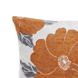 Luxury Living Poppy Chenille Cushions Set of 4 - Luxurious Floral Design, Thick Jacquard Fabric, Easy-Care with Wide Zip - Size: 45 cm x 45 cm - thumbnail 3