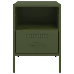 Berkfield Home Bedside Cabinets 2 pcs Olive Green 36x39x50.5 cm Steel - thumbnail 6