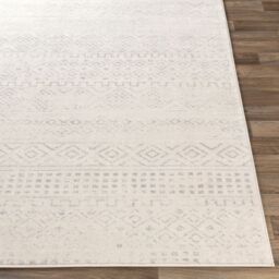 Livabliss Roma-Modern Grey White Living Dining Bedroom Rug in Cream - Size: 120 cm x 170 cm - thumbnail 5