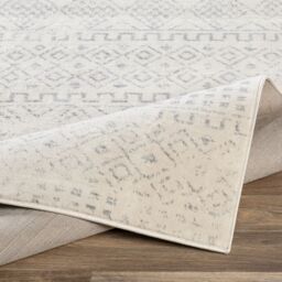 Livabliss Roma-Modern Grey White Living Dining Bedroom Rug in Cream - Size: 120 cm x 170 cm - thumbnail 4