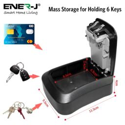 ENER-J Smart Key Lock Box, Smart Key Cabinet, Bluetooth App-Controlled, IP45 Rated, Sturdy & Reliable in White - thumbnail 8