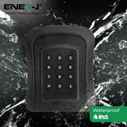 ENER-J Smart Key Lock Box, Smart Key Cabinet, Bluetooth App-Controlled, IP45 Rated, Sturdy & Reliable in White - thumbnail 3