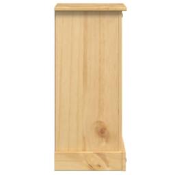 Berkfield Home Bedside Cabinet Corona 35x32.5x74 cm Solid Wood Pine in Brown - thumbnail 5