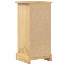 Berkfield Home Bedside Cabinet Corona 35x32.5x74 cm Solid Wood Pine in Brown - thumbnail 6