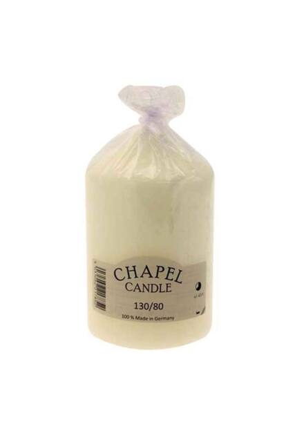 KDMD Chapel Candle 130x80 White Pillar Candle in Cream - image 1