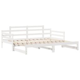 Berkfield Home Daybed with Trundle & Drawers without Mattress White 90x200 cm - thumbnail 5