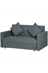 ERGOVEXA 2 Seater Sofa Bed with Hidden Storage, Dark Grey - thumbnail 2