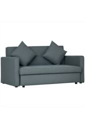 ERGOVEXA 2 Seater Sofa Bed with Hidden Storage, Dark Grey - thumbnail 1