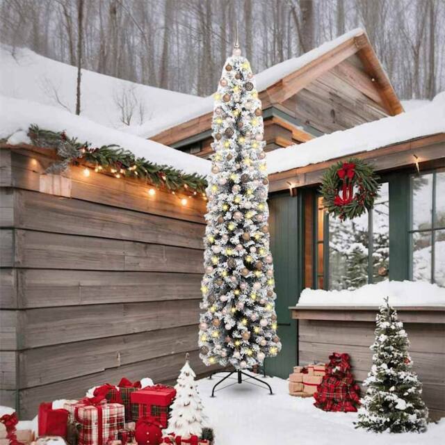 Berkfield Home Artificial Christmas Tree with 300 LEDs with Stand Green 240 cm - image 1