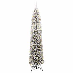 Berkfield Home Artificial Christmas Tree with 300 LEDs with Stand Green 240 cm - thumbnail 2